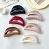 Safe Silicone Shark Clip Korean Style Solid Color Shark Clip Semilune Shaped Hair Claw  Gifts