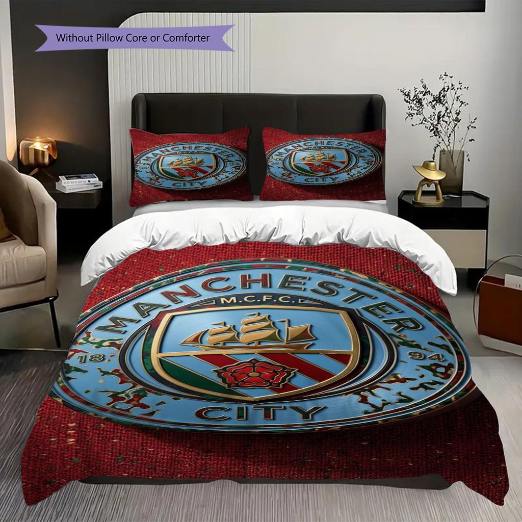 Manchester Legacy Three-piece set (1 * duvet cover + 2 * pillowcase, without core) 2DFlat Soft and comfortable Duvet cover and pillowcase Bedding set