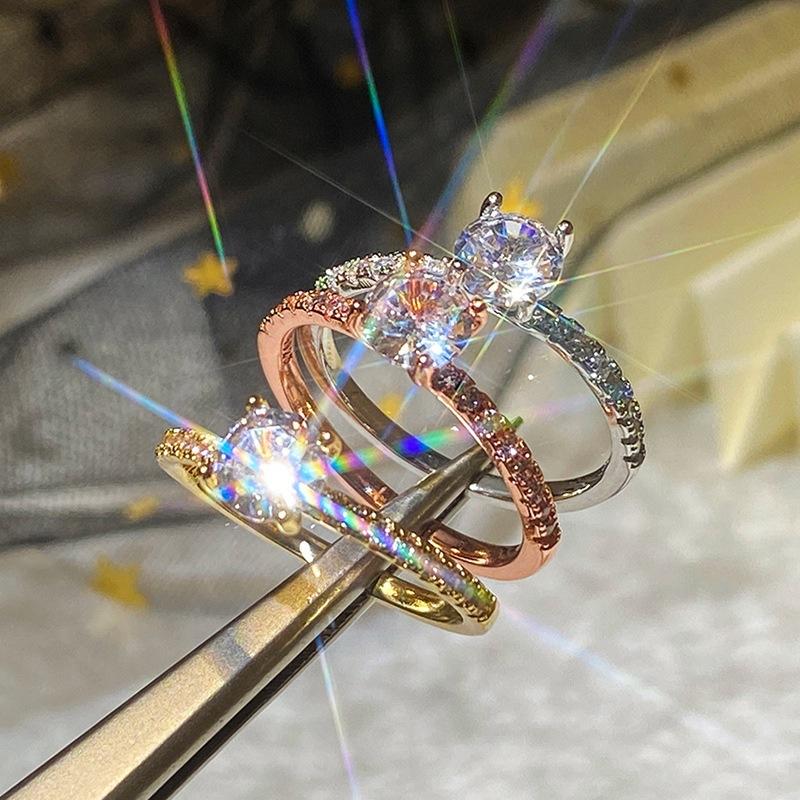 Luxury Ring Simple Light Luxury High-end Touch Jewelry Engagement Wedding Ring