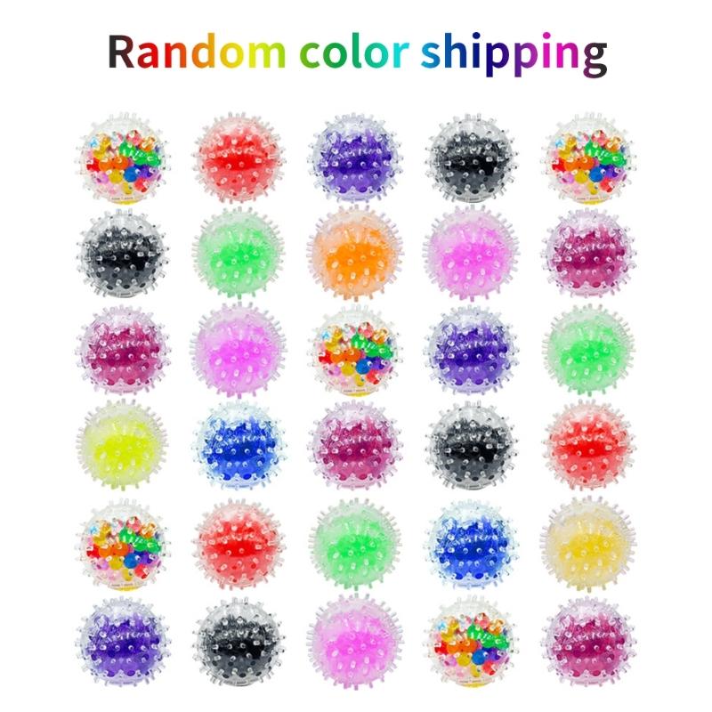 5Pcs Colorful Beads Squeeze Ball Sensory Toy for Stress Relief Squeeze Sensory Toy Squeeze Sensory Balls For Kid Adult