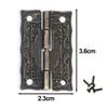 20/1Sets Antique Bronze Hinges Vintage Cupboard Cabinet Fitting with Screws Jewelry Boxes Wooden Case Hinge Furniture Hardware