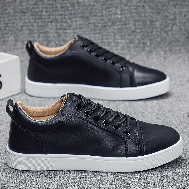 2026 Men's Korean Style White Fashion Sneakers: Trendy, Casual Sports Shoes for Students