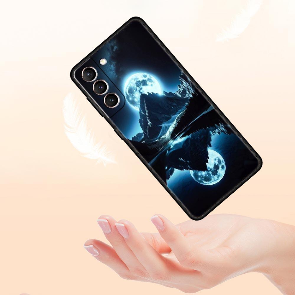 Black Mountain Peak Phone Case for Samsung Galaxy S26 S25 S24 S23 S22 S20 S21 FE Ultra S25 Edge Plus 5G Soft TPU Cover Funda Bag
