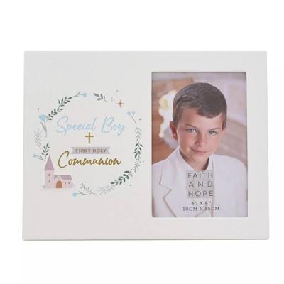 Firande Tro & Hopp Krans Första Heliga Kommunionen Fotoram