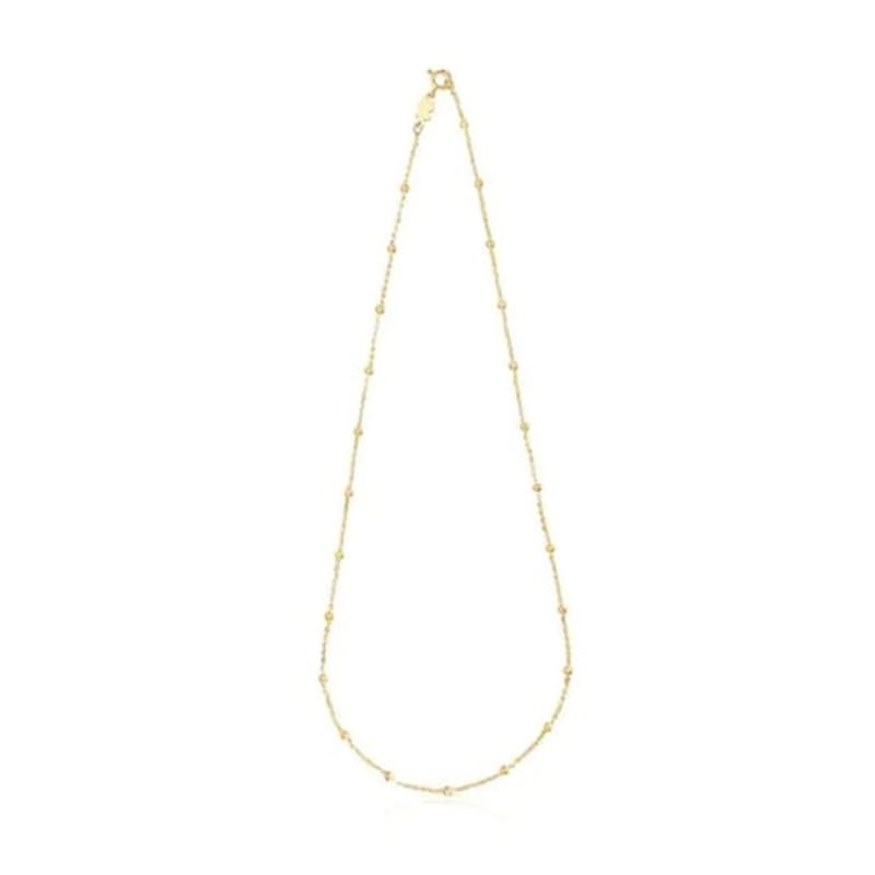 Tous TOUS 18K Plated Silver Interspersed Choker Necklace / Chain / 111902670