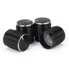 Yibuy Volume Control Dome Knobs, Rotary Knobs, Aluminum, for Electric Guitar/Bass, Pack of 10, Black, 6mm Inner Diameter