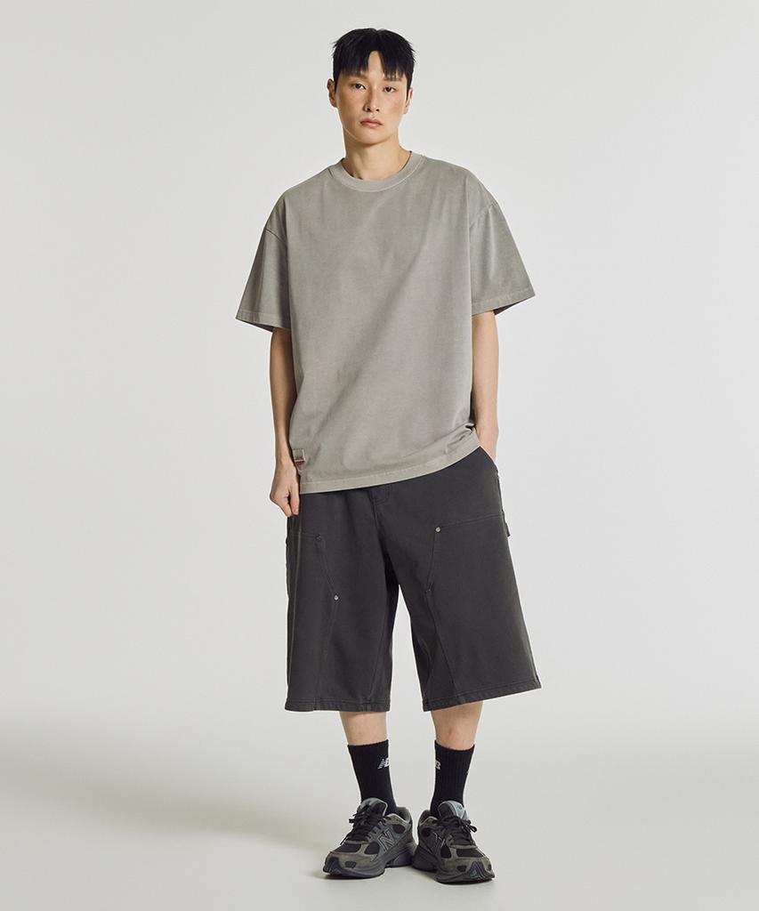 Nyuballanseu Nbneg21453 / Uni Essential Signature Dyed Short Sleeve Tee (Dyeing Gray)
