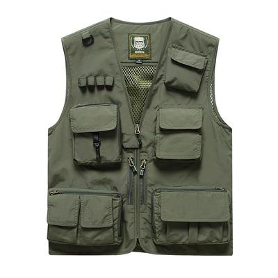 Pesca Pesca Desastre Montanha UV Rápido Grande Verde Exército L [songlibin] Colete, Colete, Fotógrafo, Multibolsos, Malha, Multifuncional, Trabalho,