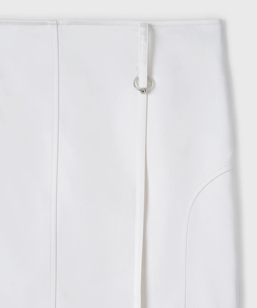 Yunse Piercing Satin Skirt (Ivory)