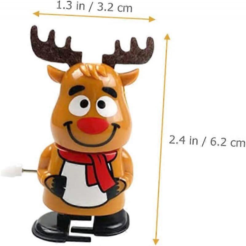 6 pieces Christmas windup toy filler toy kids gifts Christmas plush toys portable Christmas toy