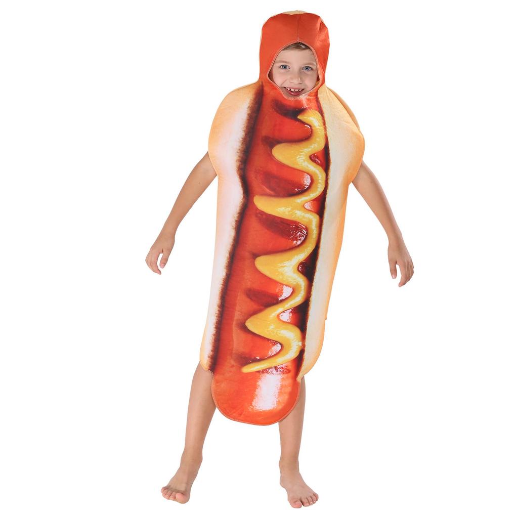 3D Colorful Hot Dog Jumpsuit for Kids - Stage Role-Playing Costume