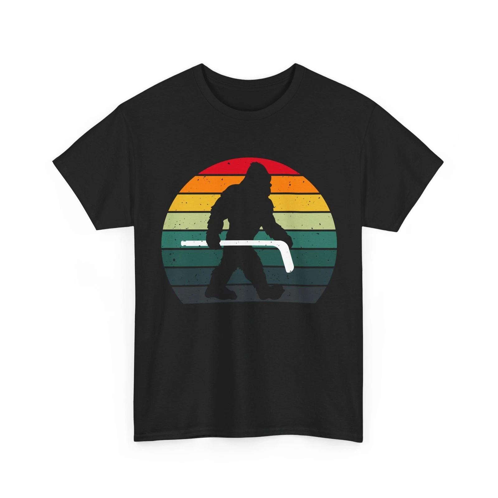 

Hockey Bigfoot T shirt, Sasquatch Ice Hockey Lovers Hockey Women Men Shirt L