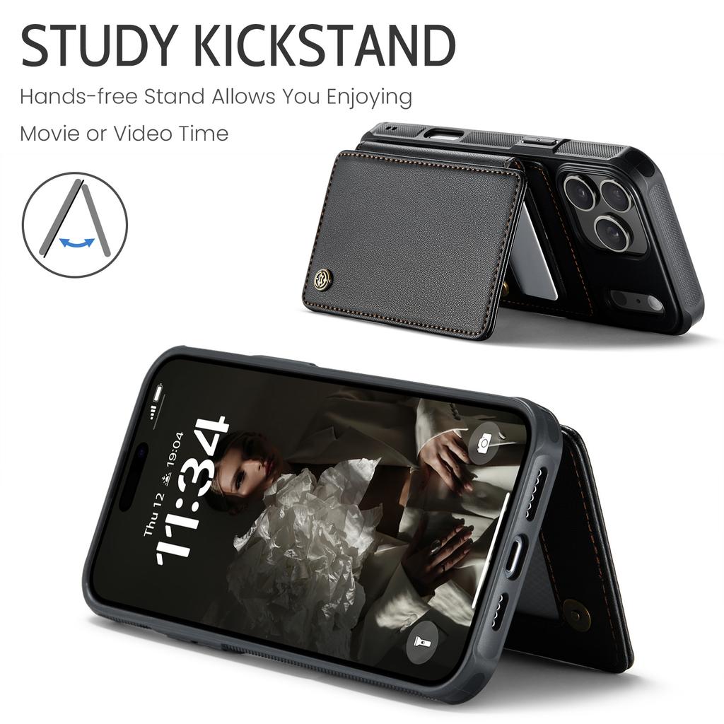 CaseMe-C22 Protective Skins For iPhone  17/17 Air/17 Pro/17 Pro Max , Luxury PU Leather Case Wallet Card Holder Phone Cover for Woman Man
