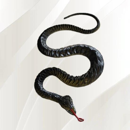 Yousheng Fake Snake Toy, Realistic Rubber Snake with Tongue Out, 17.7-39.4 Inch Lifelike Garden Decor, Bird Deterrent Stress Relief Prank Gift