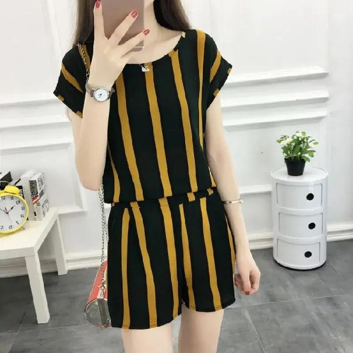 Fashion Suit Women's Summer Clothing Women's Summer Short Sleeve T-Shirt Wide Leg Pants Two-piece Set