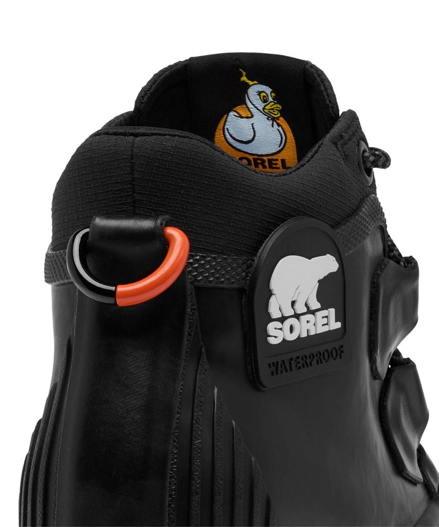 Sorel Out and About 4 Splashy Rain Size Sea NL5240 Boots, Women's, 24.0cm, Black, Salt,