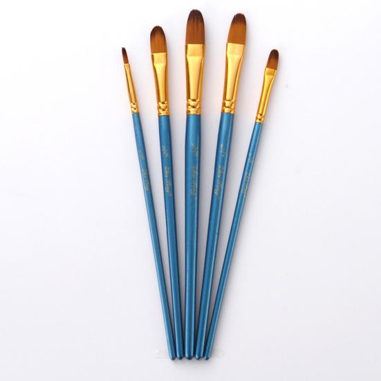5Pcs Professional Artist Nylon Paint Brush for Acrylic Watercolor Oil Painting