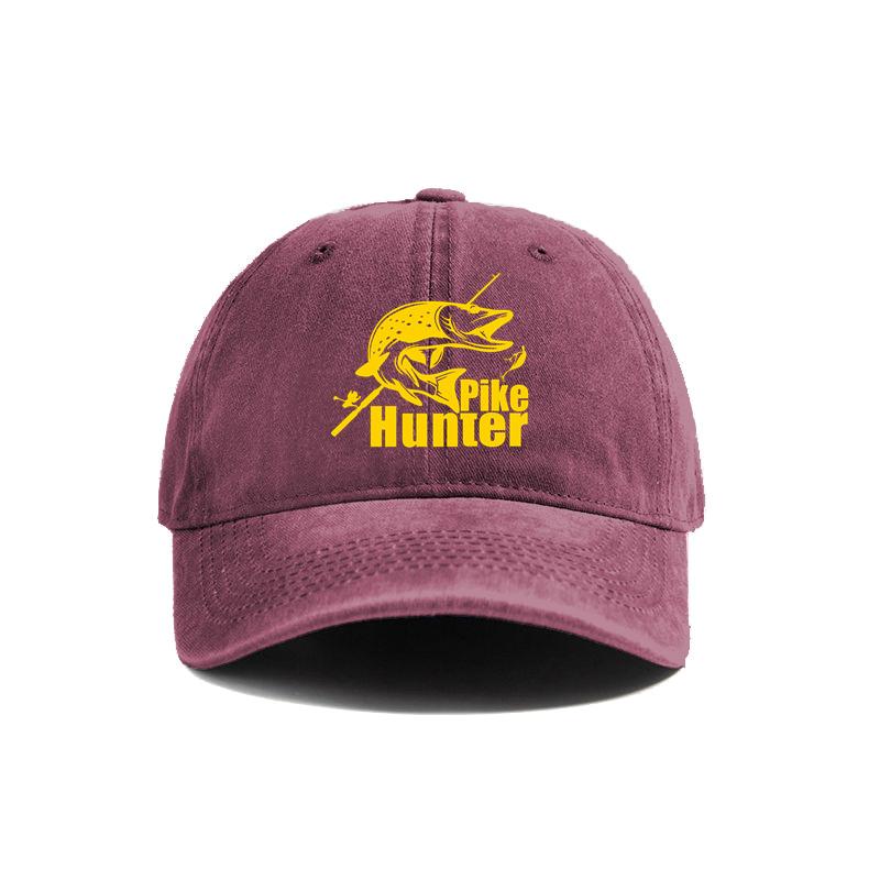 Pike Hunter Basebollkeps Sliten Keps Fiskare Unisex Fiske Unisex Retro Utomhus Sommar Justerbar Hatt MZ-168