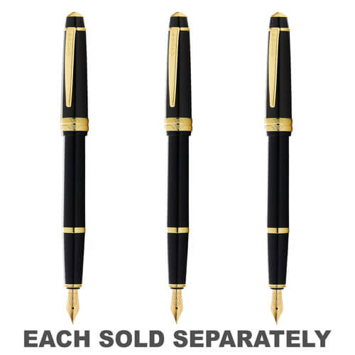 Cross Cross Bailey Light Gloss Fountain Pen (Black & Gold)