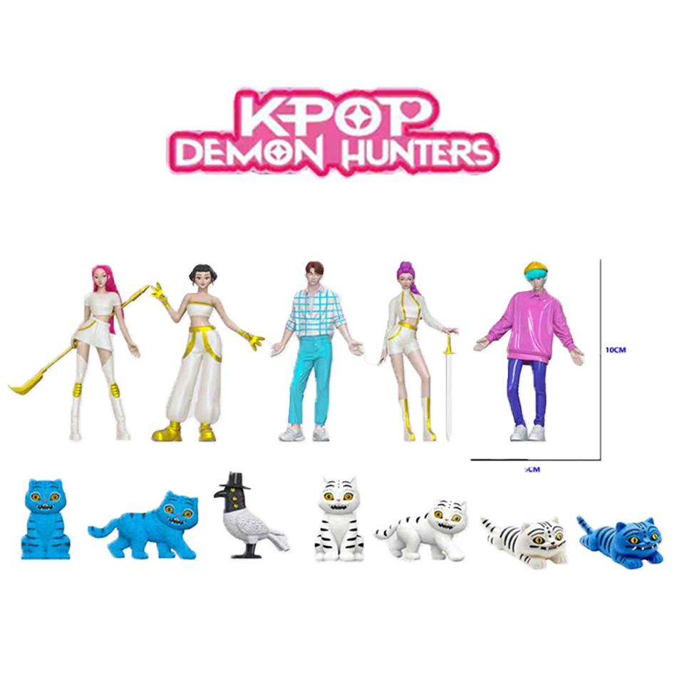 NEUE Kpop Dämonenjäger Figur Cartoon Kawaii Tiger Rumi Mira Zoey Actionfigur PVC Schreibtisch Dekoration Modell Puppe Spielzeug Kinder Geschenke