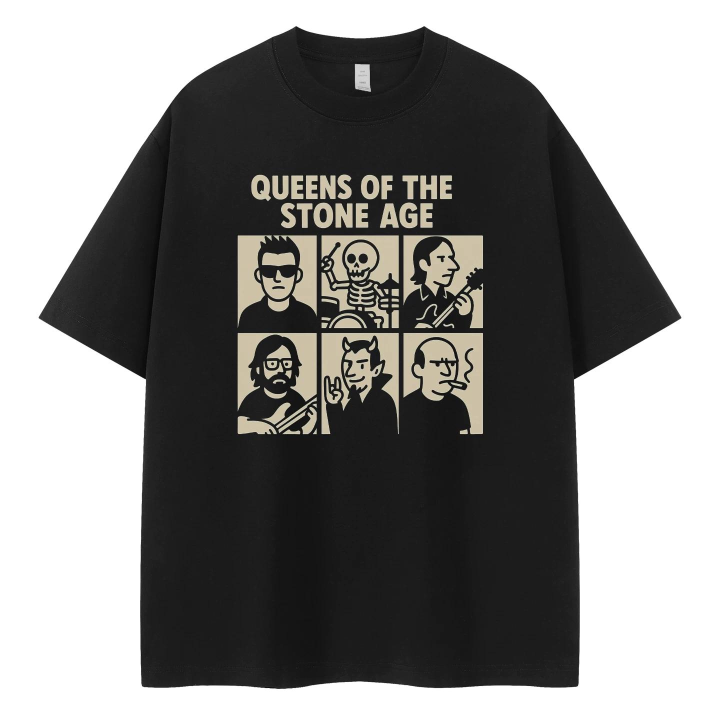Queen Of The Stone Age Graphic Tee, Casual Short Sleeve L
