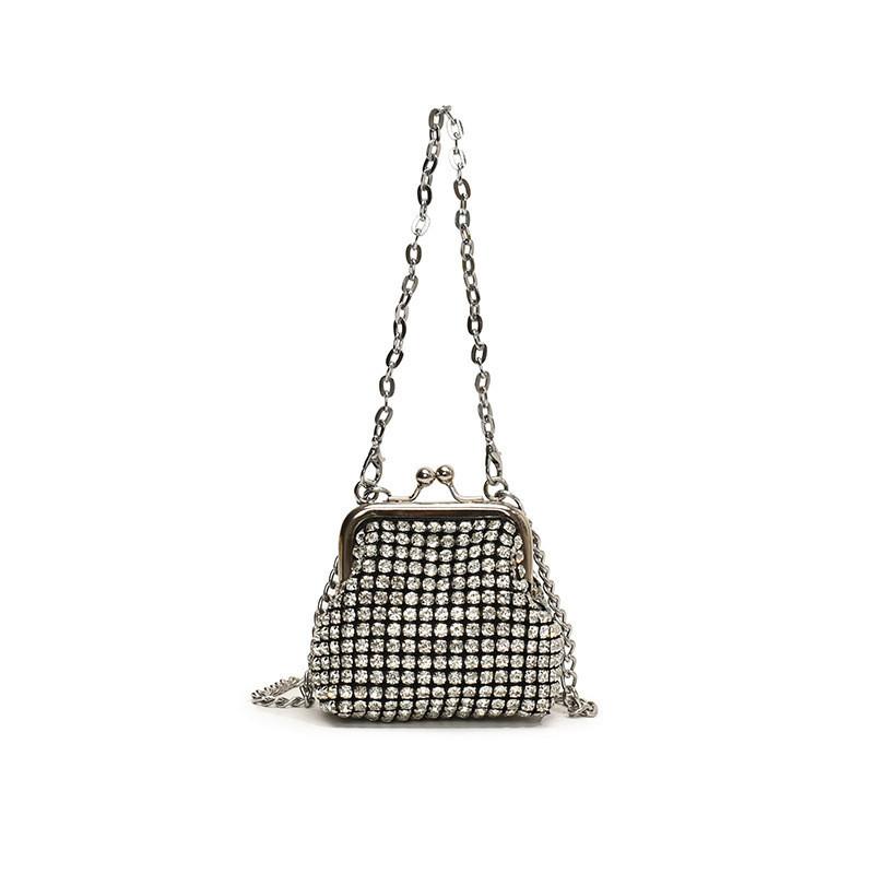 

Trendy Korean Style Mini Shoulder Bag For Kids With Sparkling Rhinestones In Chic Colors