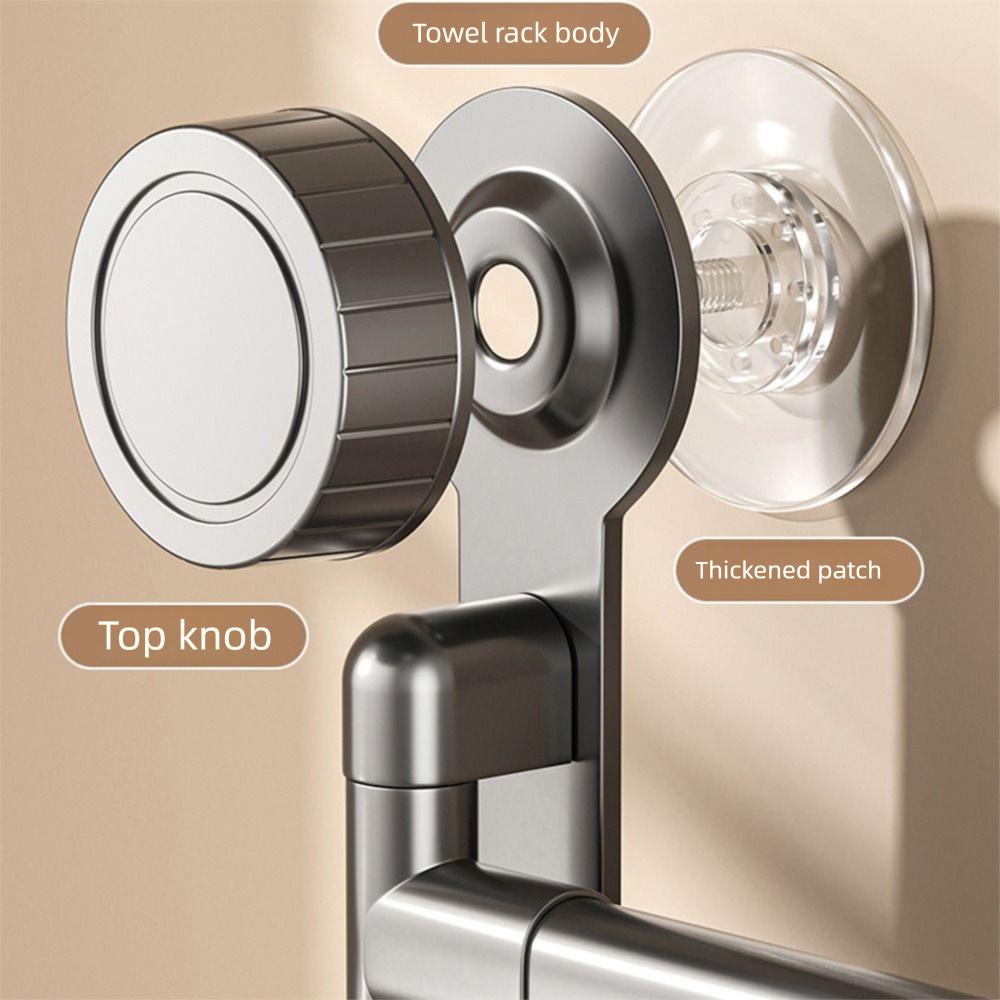 Multi-bar Swivel Towel Bar Rotating Bathroom Towel Rod Punch-free Hanging Towel Holder  Toilet