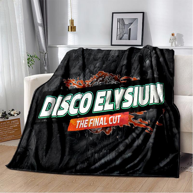 Disco Elysium Spiel Gamer Cartoon Decke, Weiche Überwurfdecke für Zuhause Schlafzimmer Bett Sofa Picknick Reise Büro Abdeckdecke Kinder