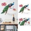 Colorful Peacock On Tree Branch Wall Stickers Living Room Bedroom Decoration Background Mural Home Art Decals Removable Poster