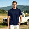 Men's Polo Shirt Short Sleeve Quick Dry Performance T Shirt Classic Fit Lightweight Breathable Sports Casual Business Top