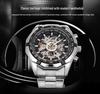 Best-Selling Men's Automatic Skeleton Watch, Stainless Steel Large Dial Luminous Design