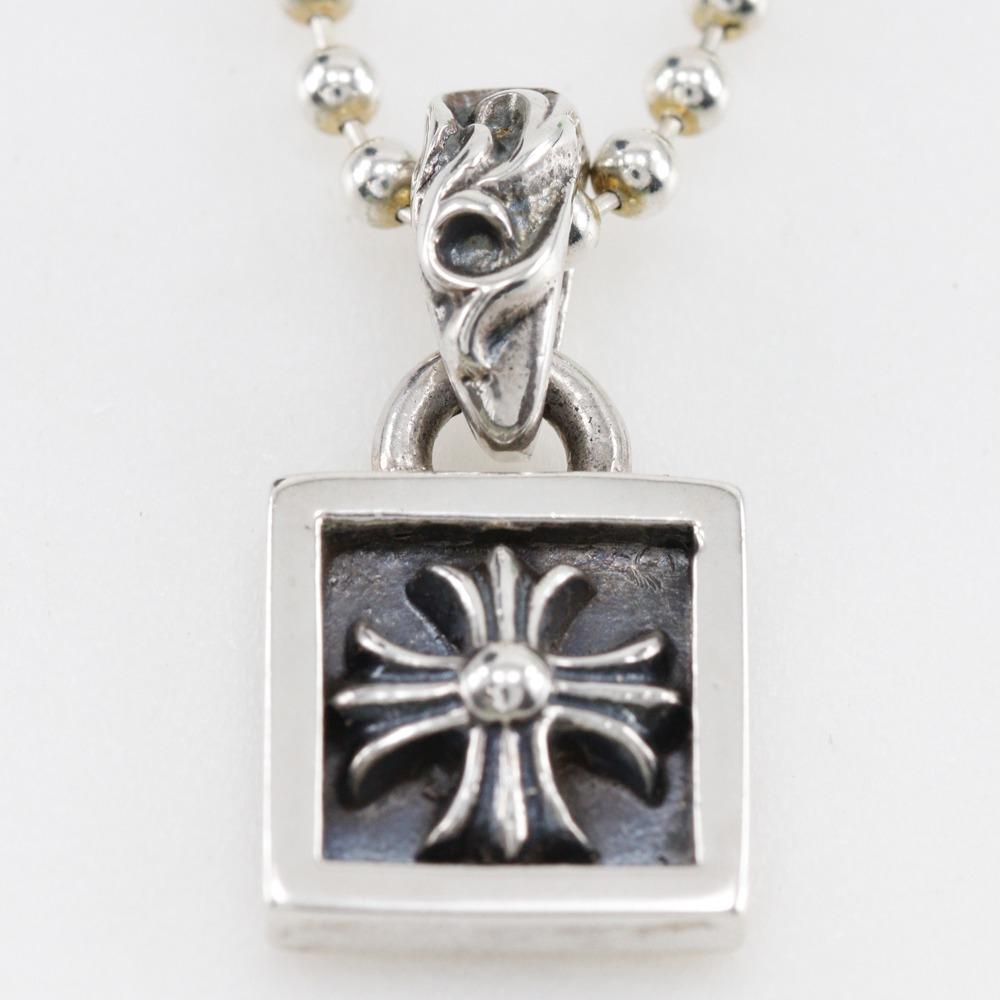 CHROME HEARTS FRAMED CH PLUS Necklace Framed CH Plus Silver925 11.0g unisex Used