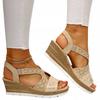 Women's Elegant Beige Wedge Sandals Lightweight Comfortable
