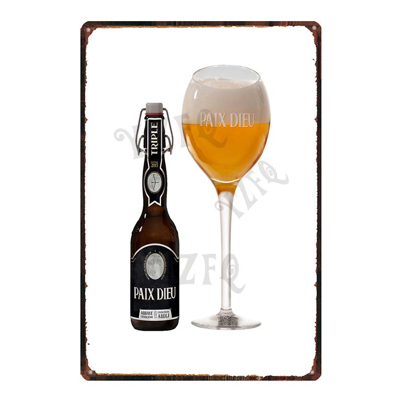 Beer Metal Tin Sign Paix Dieu Mort Subite Retro Poster Affligem For Wall Bar Pub Art Kitchen Coffee Home Decor 30X20CM DU-8499B