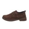 Women Vintage Suede Lace Up Oxford Shoes Low Chunky Heel Non Slip Sole Casual Daily Walking Fashion Ankle Dress Boots