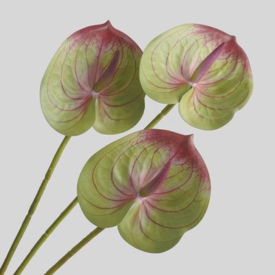 1 Branch Artificial Flower Fresh-keeping Artistic 3D Printing Elegant Vivid Fake Anthurium