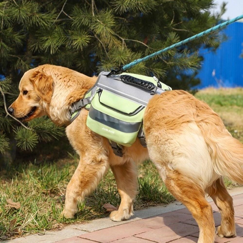 Adjustable Dog Snack Bag Reflective Dog Harness Saddlebag Portable Dog Training Backpack Outdoor