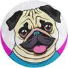 Funny Cartoon Pug Puppy Dog Round Rug Washable Area Rugs Indoor Circle Door Mat Soft Non-Slip Carpet for Living Room Bedroom