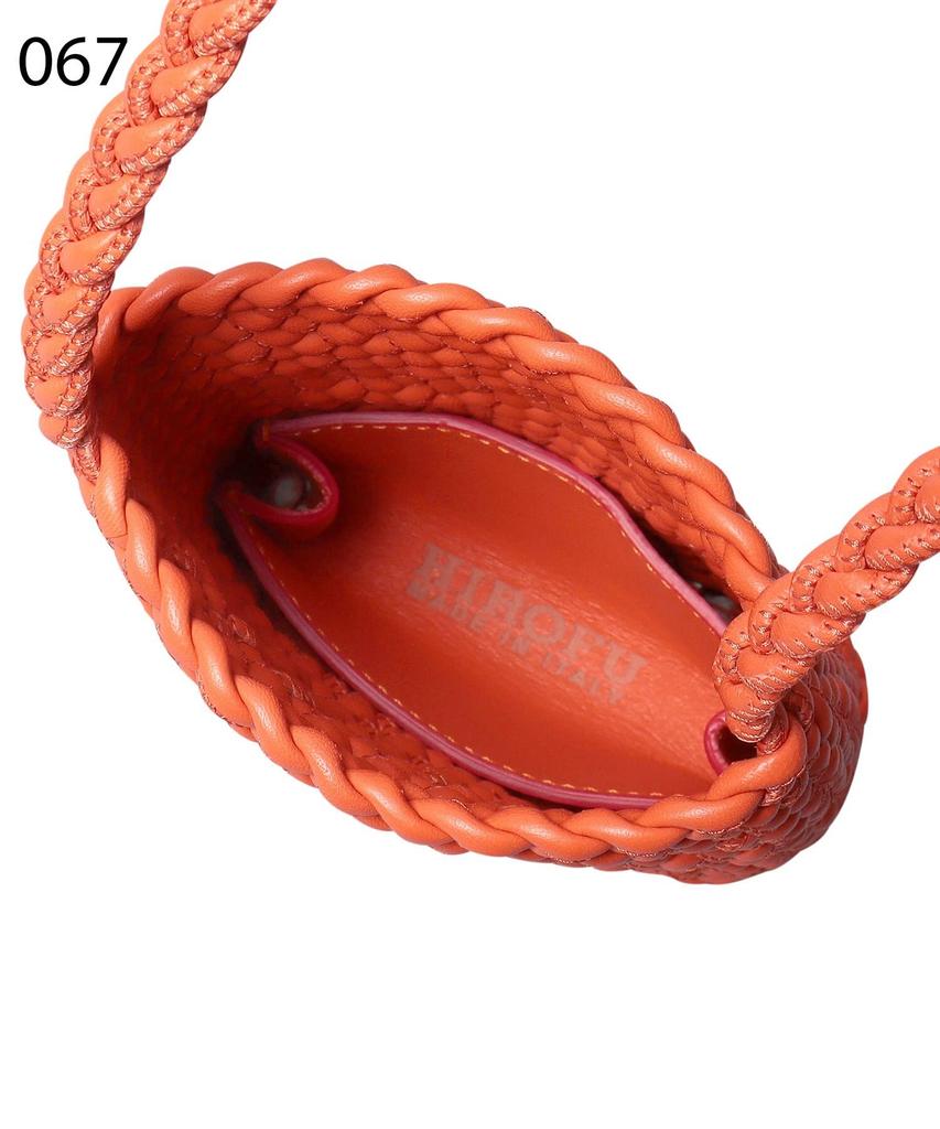 Shoulder Bag Nappa Mini Leather Shoulder Bag for Smartphone Mesh S Genuine Leather P2531303 Orange 01 than [HIROF] [Brezza Lace] Women's (067) (less