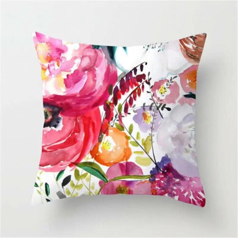 Classic Floral Unique Pillowcase Sofa Bed Home Decor Throw Cotton Car Chair Beautiful Linen Delicate