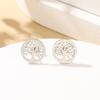 Women's Titanium Steel Tree of Life Dangle Earrings - 18K Gold, European & American Fashion Jewelry.