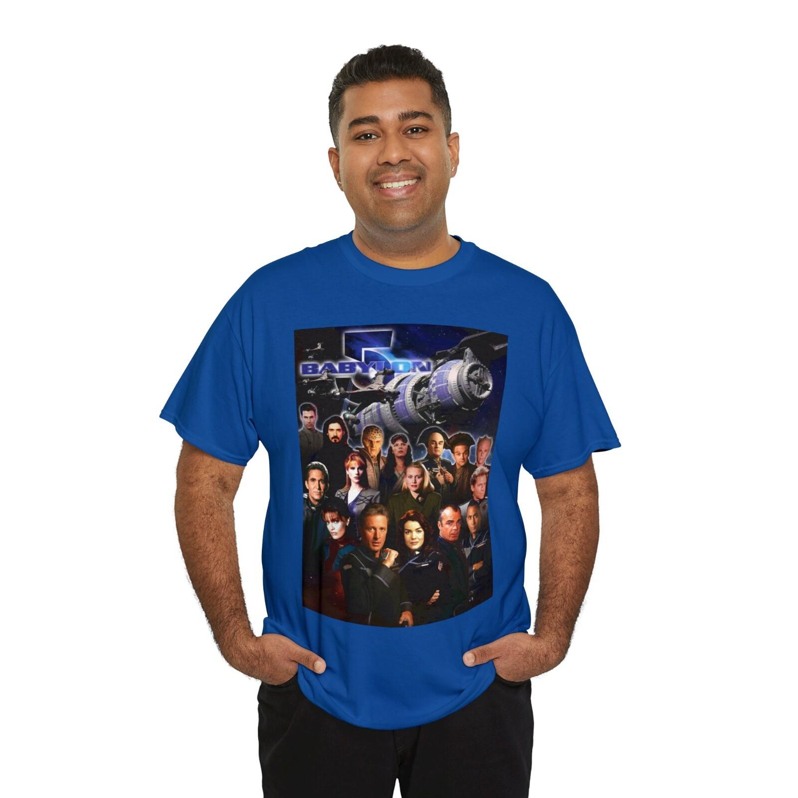 Babylon 5 TV Series (1994) T-Shirt Mens Womens Tees Top Sci-Fi Fantasy Space station Aliens S