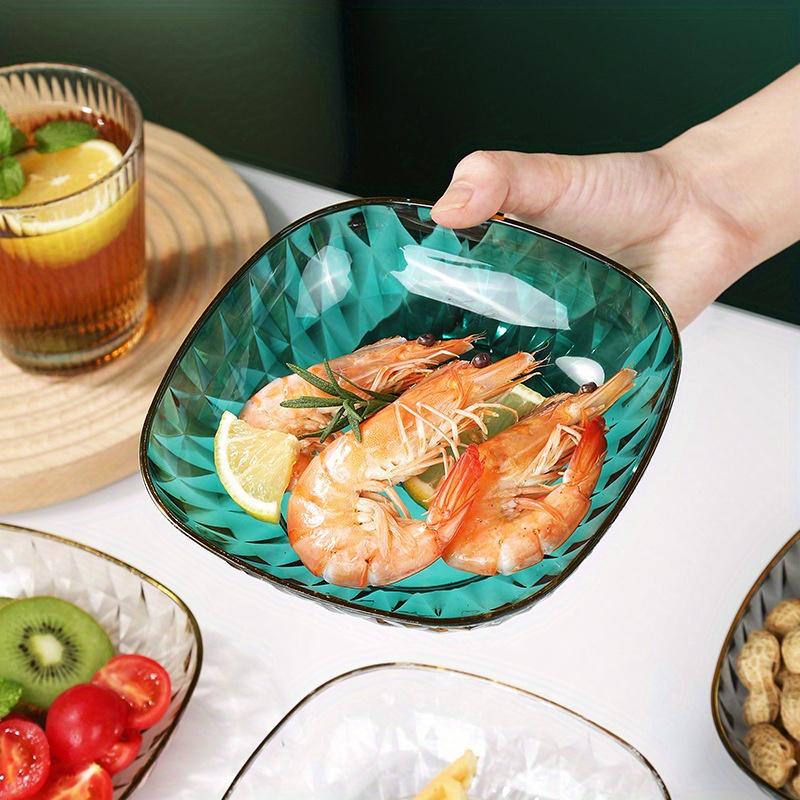 4 stk Gjennomsiktige High-end Beintallerkener, For Husholdningsspisebord, Snacktallerken For Frukt, Godteri Og Nøtter