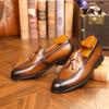 Tassel Loafers Men's New British High-end Leather Shoes Casual Business Lazy Shoes Extra Large Size