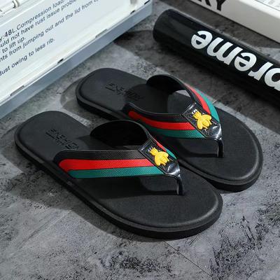 Summer PVC Flip Flops Trend Beach Holiday Slippers Couples Non-slip Quick-dry Soft Sole Sandals Light Leisure Slippers Sandalias