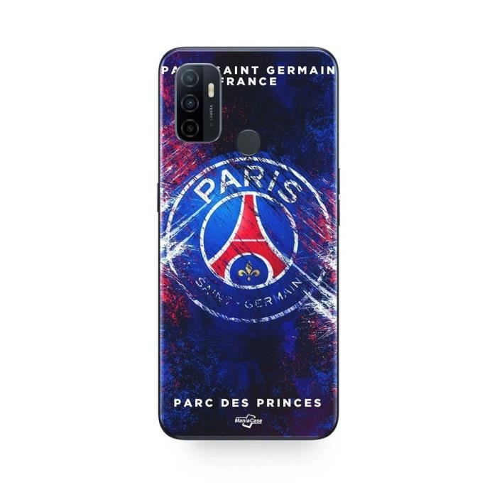 Coque - Paris Saint Germain - Oppo A32 - Souple - Noir - Synthétique
