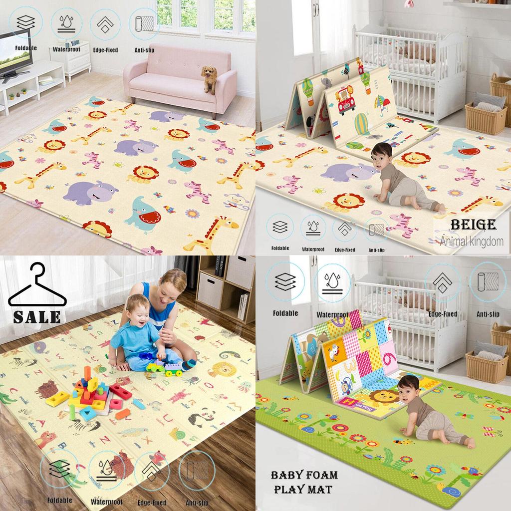 Double Sided Foldable Foam Play Mats Waterproof Anti-slip Thick Picnic Mat