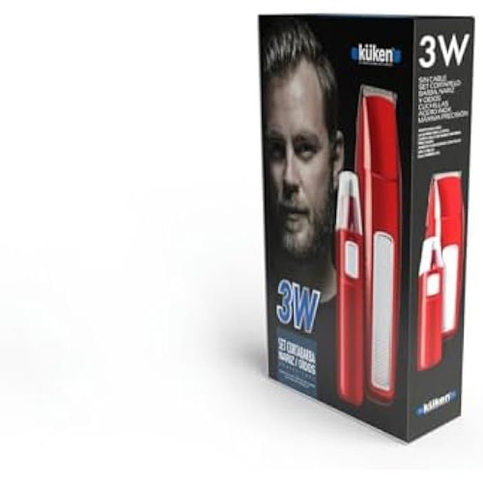 Trimmer - KUKEN - SET BART-/NASEN-/OHRENschneider - Unisex - Optimale Präzision - Benutzerkomfort