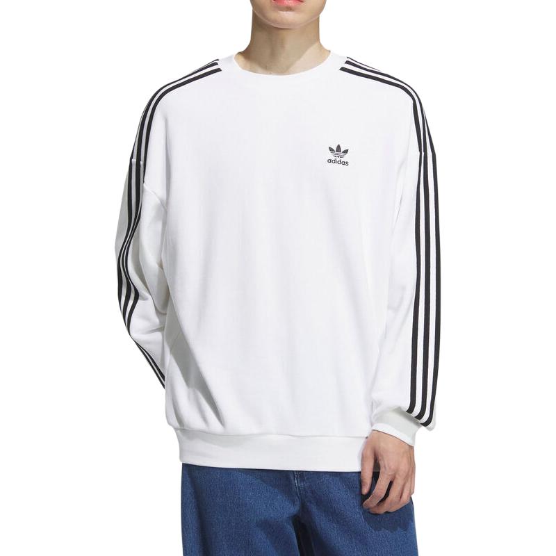 adidas Originals Sweatshirts Men's White Crew Neck Moderate