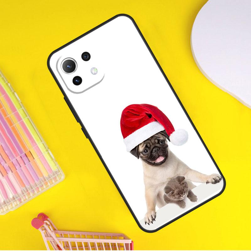 Mops sitzend mit Fliege Rosen Hülle für Xiaomi 14 13 Ultra 11T 12T 13T 14T Pro POCO X7 Pro X3 X5 F3 F5 F6 M6 X6 Pro Hülle